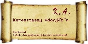 Keresztessy Adorján névjegykártya